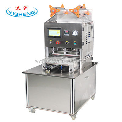 qualità  Custom Type Plastic Beverage Cup New Atmosphere Modified Nitrogen Gas Tray Sealer Packaging Machine fabbrica